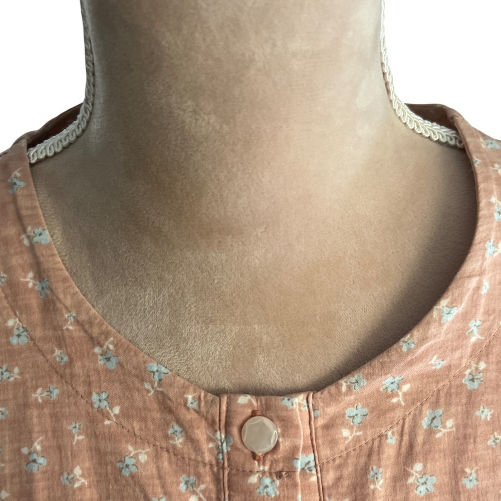 Dusty Rose Button Down Floral Blouse with Ruffled Sleeves​ - Picture 8 of 8